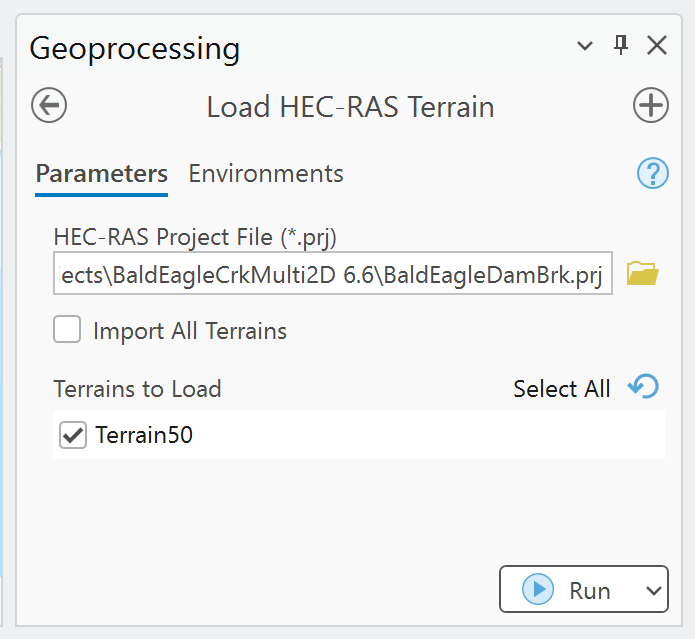 Load HEC-RAS Terrain